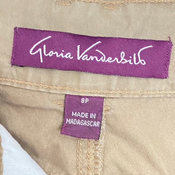 Gloria Vanderbilt Woman’s Brown Capris Cargo Pants Size 8P - Picture 7 of 8